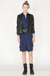 Women Navy Blue Plaid Dress