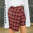 Fashion Spring Autumn New Women's Woolen Shorts Skirt Sashes Mini Skirts Plaid Slim England Style Empire Ladies Summer Shorts