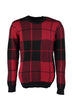 Red Men 'S Bicycle Check Collar Desıgn Sweater