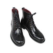 Autumn New Ankle Boots Men Black Lace-up Full Brogue Motorcycle Boot Genuine Calf Leather Patina Blake Botas Hombre