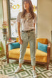 Women Light Blue Button Detail Mom Jeans