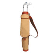 Vintage Golf Bag Club Carrier Fleece Padded Pencil Style Waxed Canvas & Leather Waterproof Interlayer Cover 84CM