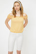 Women Yellow Striped T-Shirt