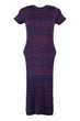 WOMEN-Burgundy Gradient Knitwear Dress