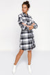 Women Black Plaid Dress