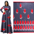 Red Leaf African Prints Ethnic Garment Fabric