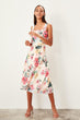 Multicolour Arched Flower Patterned Dress