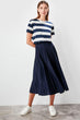 Trendyol Navy Piliseli Knitted Skirt TWOAW20ET0135