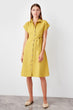 Yellow Lacing Detail Dress