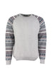 Gray Men 'S Bike Collar Raglan Sleeve Sweater