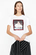 "Women 'S White Sequins Detail T-Shirt "