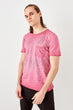 Pink Male Oil-Flushing T-Shirts With Pocket