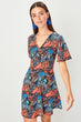 Multicolour Flower Pattern Dress