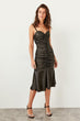 Black Drape Detail Dress