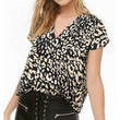 Sexy V-Neck Leopard Print Women Blouse