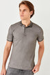 Gray Men 'S Polo Collar T-Shirt