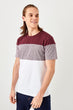 Burgundy Men Panelled T-Shirts