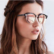 Style Half Round Sunglasses Women Luxury Brand Designer Rivets Sun Glasses Men Vintage Eyewear Shades