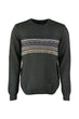 Khaki Men 'S Bike Collar Jacquard Top Knitwear Sweater