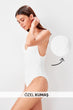 White Gossamer Fabric Swimwear