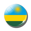 Rwanda Flag 30 mm Fridge Magnet/ Note Holder