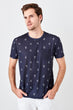 Navy Blue Men 'S Printed New T-shirt