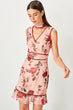 Color Rose Pattern Dress