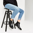 Autumn New Ladies Ankle Boots Solid Black Women Chelsea Boot Genuine Calf Skin Handmade Shoes Mujer Botas Faminino