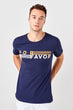 Navy Blue Men 'S Printed T Shirt New