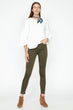 Women 'S Green Narrow Cut Pants