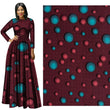 Dark Red Droplet African Prints Ethnic Garment Fabric