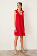 Red Lacing  Knit Dress