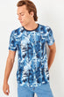 Blue Men 'S Printed New T-shirt