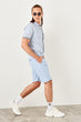 Turquoise Men 'S Linen Looking Shorts