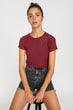 Women Burgundy T-Shirt
