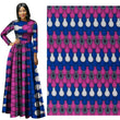Purple Blue African Prints Ethnic Garment Fabric