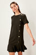 Black Button Detail Dress