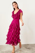 Fuchsia Flounces Dress