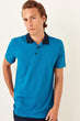 Oil Male Short Sleeve Regular Fit New Polo Collar T-Shirt