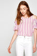 Women Fuchsia Striped Blouse