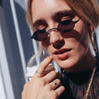 New Women Small Oval Glasses Mirror Sunglasses Women Ladies Shades Brand Designer Sunglasses Fashion UV400 Eyewear