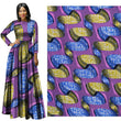 Purple All Polyester African Prints Ethnic Garment Fabric