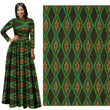 Green Rombus African Prints Ethnic Garment Fabric