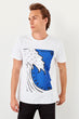 White Men 'S Cotton Printed T-Shirt