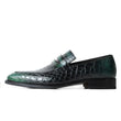 New Crocodile Skin Men's Shoes Patina Luxury Brand Loafer Shoes Driving Leather Footwear Male Slip On Zapato Hombre