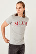 Gray Men 'S Printed T Shirt