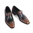 New Men's Crocodile Leather Shoes Classic Plaid Male Formal Dress Shoe Brand Handmade Wedding Office Footwear Zapatos