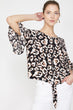 Women Black Print Blouse