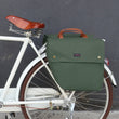 Vintage Bicycle Back Seat Pannier Cycling Rear Rack Trunk Bike Luggage Two Storage Bags 23L Water Repellent Wax Canvas