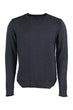 Navy Blue Men 'S Bike Collar Sweater